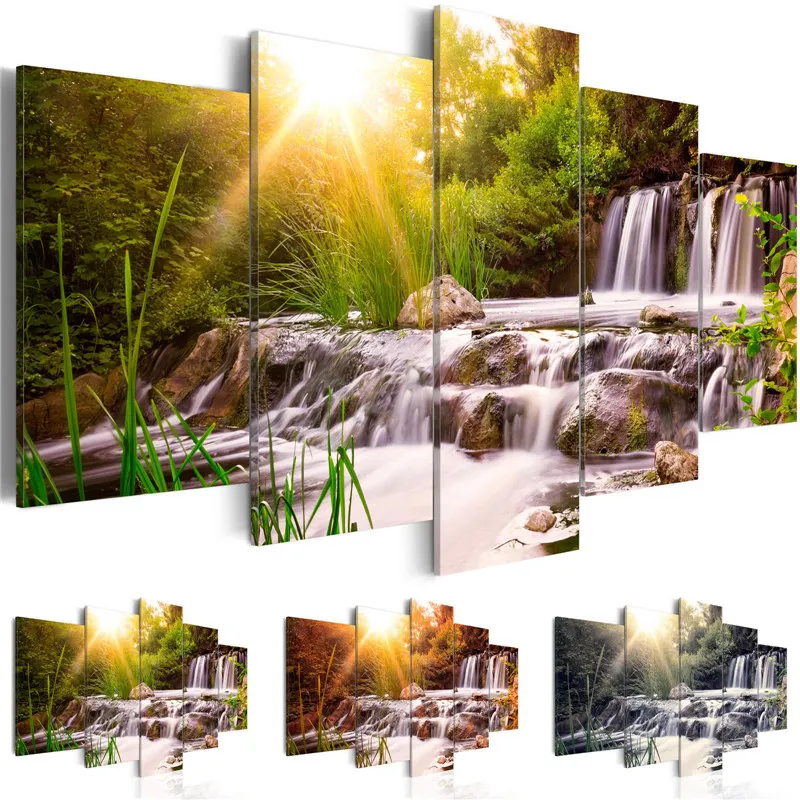 Modern Wall Art 5 Pieces Nordic Poster Canvas Painting Strong Waterfall Natural Beauty Painting Modern Picture Home Decor
Modern Wall Art 5 Pieces Nordic Poster Canvas Painting Strong Waterfall Natural Beauty Painting Modern Picture Home Decor