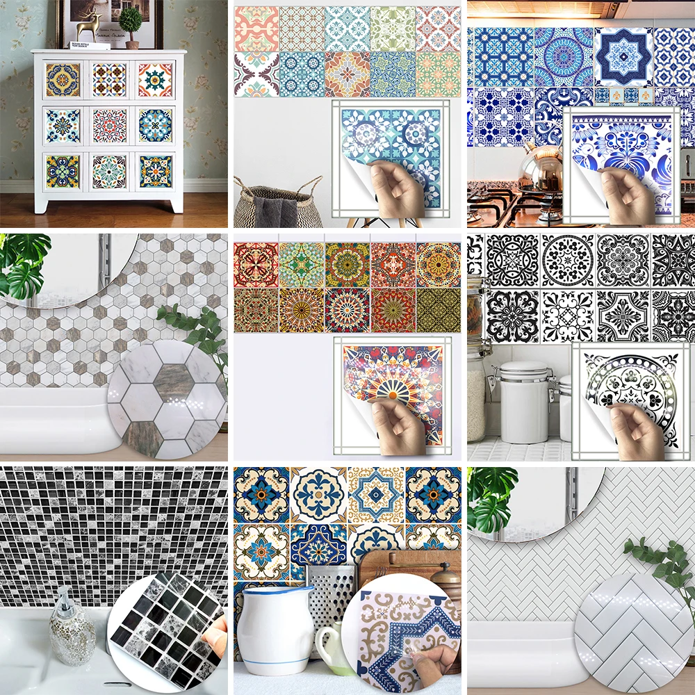 15*15cm Wholesale PVC Waterproof Self adhesive Furniture Kitchen Mediterranean Moroccan Arab Herringbone Tile Sticker
15*15cm Wholesale PVC Waterproof Self adhesive Furniture Kitchen Mediterranean Moroccan Arab Herringbone Tile Sticker