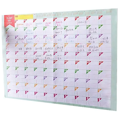 3 Sheets Plan Paper 100 Days Countdown Schedule Wall Calendars Daily Weekly Months Planner Goal Organizer Work/Study/Lose Weight
3 Sheets Plan Paper 100 Days Countdown Schedule Wall Calendars Daily Weekly Months Planner Goal Organizer Work/Study/Lose Weight