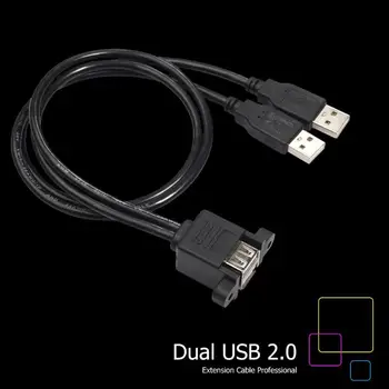 Dual USB 2.0 Extension Cable USB 2.0 Male to Female Adapter Socket Panel Mount w/Fixed Hole DIgital Cable Converter for Chassis
Dual USB 2.0 Extension Cable USB 2.0 Male to Female Adapter Socket Panel Mount w/Fixed Hole DIgital Cable Converter for Chassis