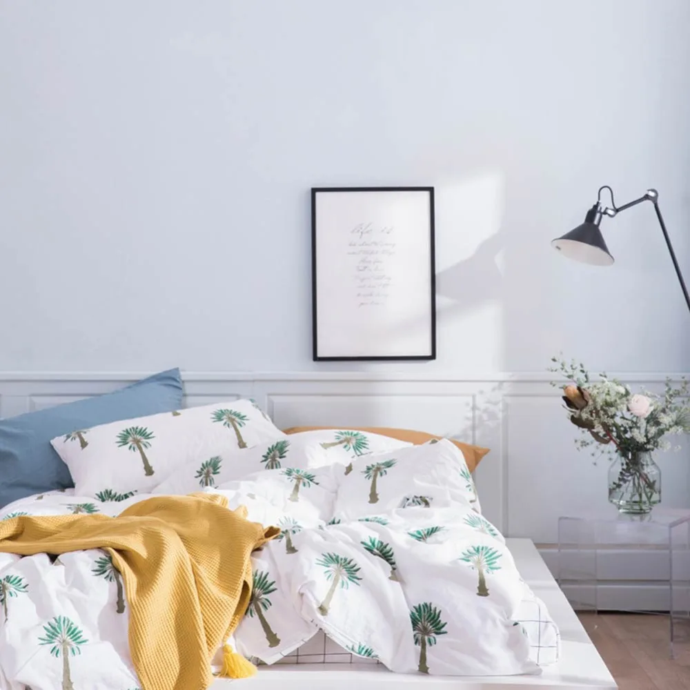 2019 Green Leaves Scandinavian Bedding Set Duvet Cover 4pcs Twin Queen King Flat Sheet Wash Cotton Bedlinens Pillowcases
2019 Green Leaves Scandinavian Bedding Set Duvet Cover 4pcs Twin Queen King Flat Sheet Wash Cotton Bedlinens Pillowcases