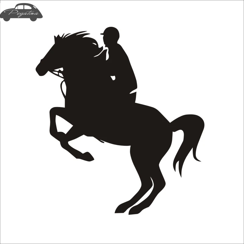 Horse Riding Decal Posters Vinyl Wall Decals Pegatina Quadro Parede Decor Mural Wild Animal Sticker 719