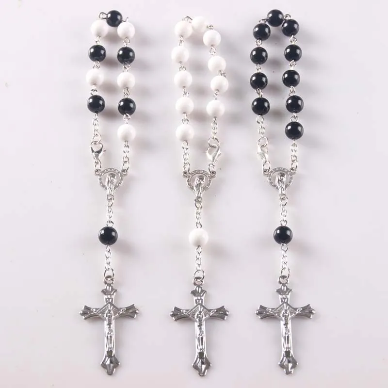 Fashion New religion rosary bracelet acrylic beads cross Catholic sacred rose bracelet Small Gift Jewelry Wholesale 10pcs/lot
Fashion New religion rosary bracelet acrylic beads cross Catholic sacred rose bracelet Small Gift Jewelry Wholesale 10pcs/lot