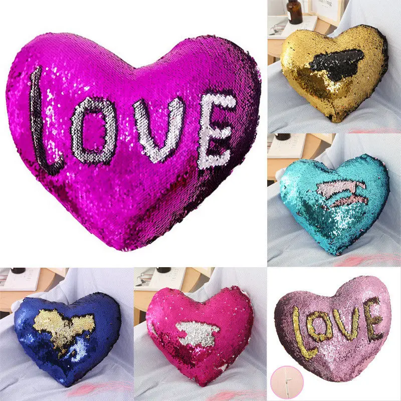 New Design Pillow Cushion Fashion Sequins Heart Shape Mermaid Reversible Decorative Sequin Pillows For Home Sofa Seat Car
New Design Pillow Cushion Fashion Sequins Heart Shape Mermaid Reversible Decorative Sequin Pillows For Home Sofa Seat Car