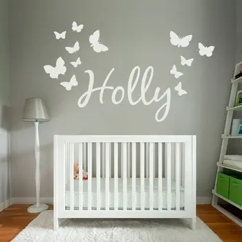 Butterfly Pattern Vinyl Wall Sticker Kids Room Personalised Name Removeable Decal Nursery Bedroom Decor Custom Poster ZX122
Butterfly Pattern Vinyl Wall Sticker Kids Room Personalised Name Removeable Decal Nursery Bedroom Decor Custom Poster ZX122