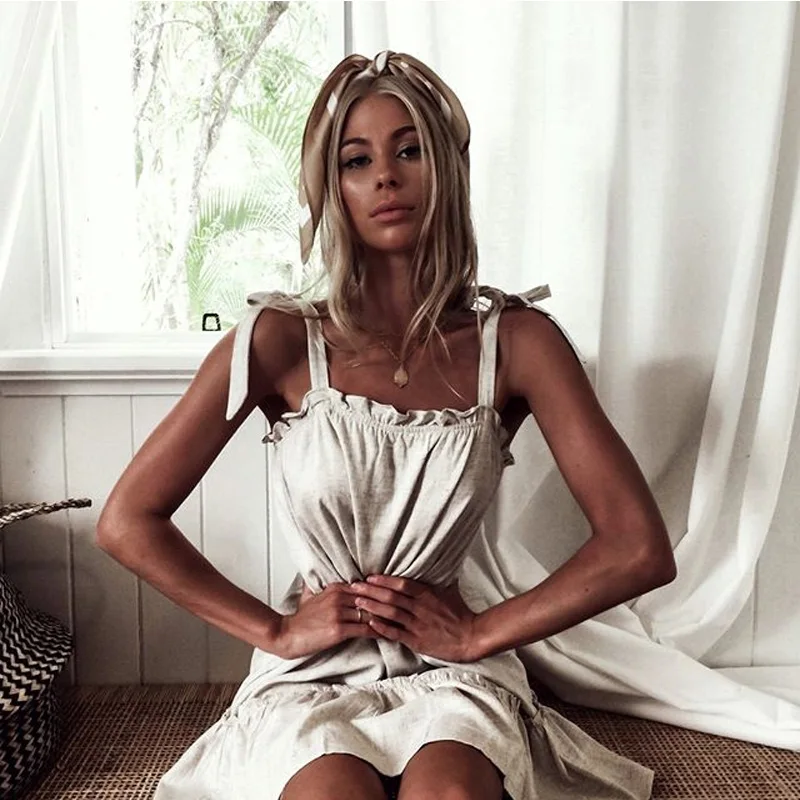 Vintage Square Collar Summer Bow Tie Linen Mini Dress Women Sexy Frill Loose Dresses Cool Girls Beach Sundresses Robe 2019
Vintage Square Collar Summer Bow Tie Linen Mini Dress Women Sexy Frill Loose Dresses Cool Girls Beach Sundresses Robe 2019