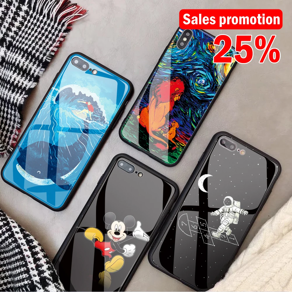 Customized Tempered Glass Mickey Mouse Phone Case for iPhone X XS MAX XR 6S Plus Lion Whale DIY Cover for iPhone 7 8 7Plus case
Customized Tempered Glass Mickey Mouse Phone Case for iPhone X XS MAX XR 6S Plus Lion Whale DIY Cover for iPhone 7 8 7Plus case