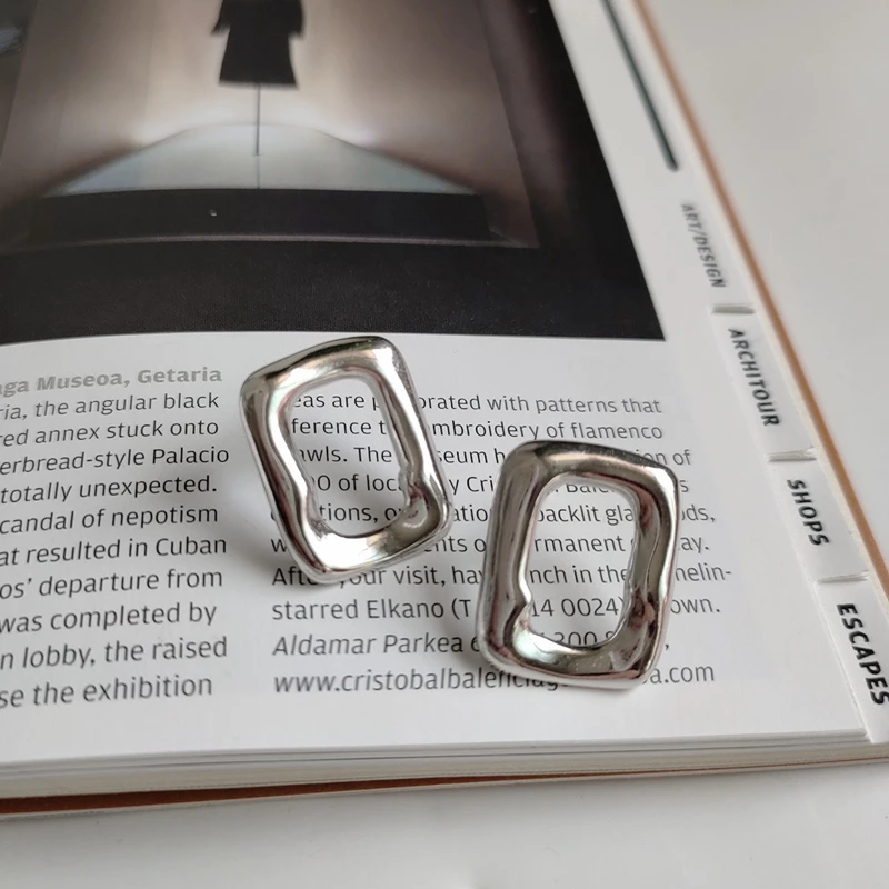 LouLeur 925 sterling silver openwork rectangle stud earrings silver rectangle concave convex korea earrings for women jewelry
LouLeur 925 sterling silver openwork rectangle stud earrings silver rectangle concave convex korea earrings for women jewelry