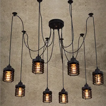 ZX LOFT American Iron Chandelier Vintage Spider LED E27 Industrial Lighting Creative Design for Bar Restaurant Shop Pendant Lamp
ZX LOFT American Iron Chandelier Vintage Spider LED E27 Industrial Lighting Creative Design for Bar Restaurant Shop Pendant Lamp