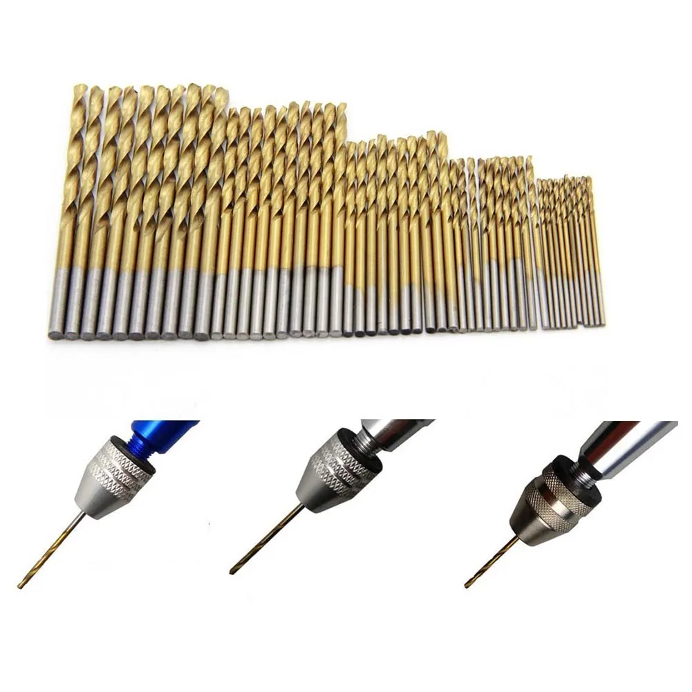 50Pcs 1/1.5/2.0/2.5/3mm Titanium Coated Twist Drill Bit High Steel for Woodworking Plastic And Aluminum HSS Drill Bit Set
50Pcs 1/1.5/2.0/2.5/3mm Titanium Coated Twist Drill Bit High Steel for Woodworking Plastic And Aluminum HSS Drill Bit Set