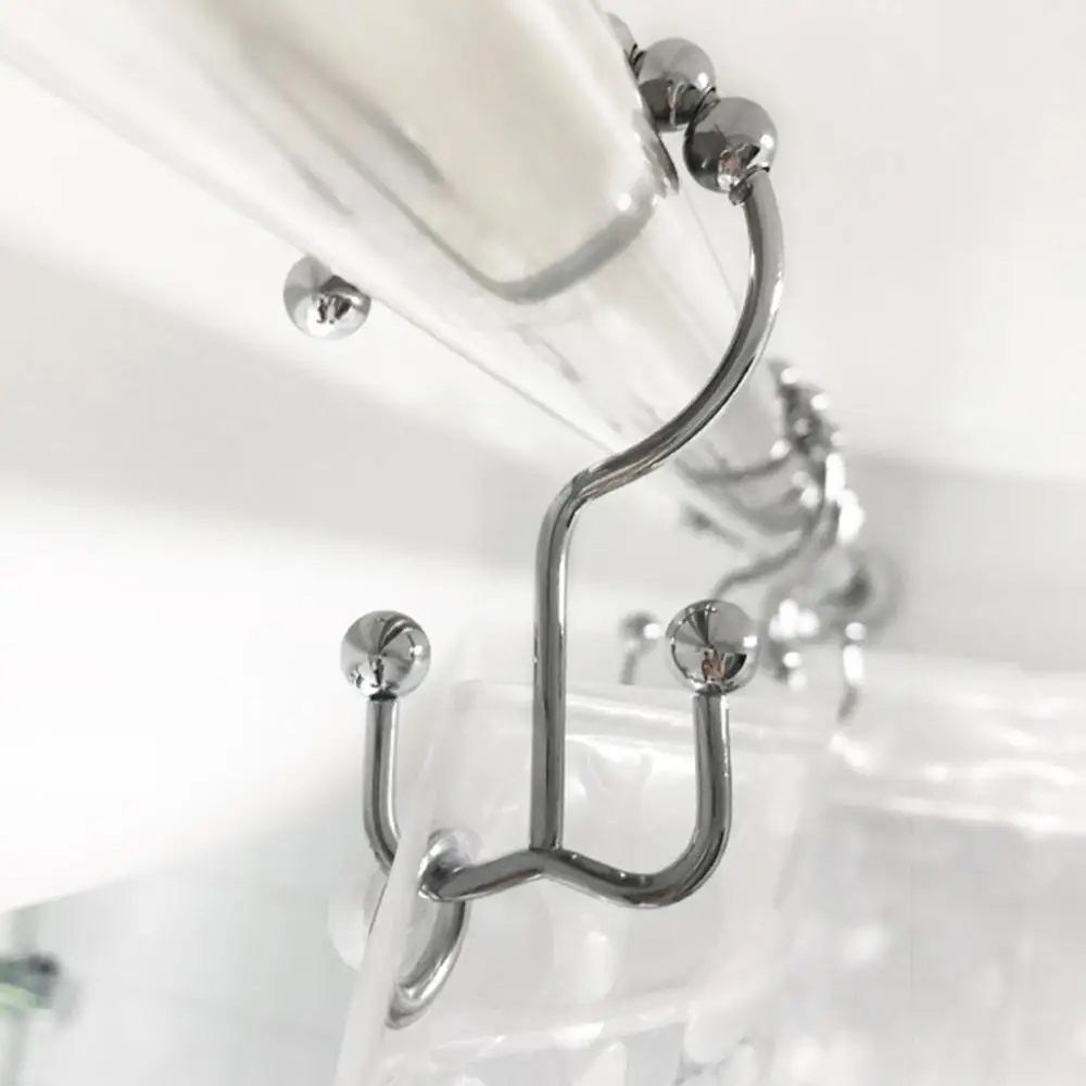 3Pcs Metal Curtain Hooks Shower Rings Double Roller Glide Chrome Stainless Steel Double Hooks With Glide Rollers for Shower Rods
3Pcs Metal Curtain Hooks Shower Rings Double Roller Glide Chrome Stainless Steel Double Hooks With Glide Rollers for Shower Rods