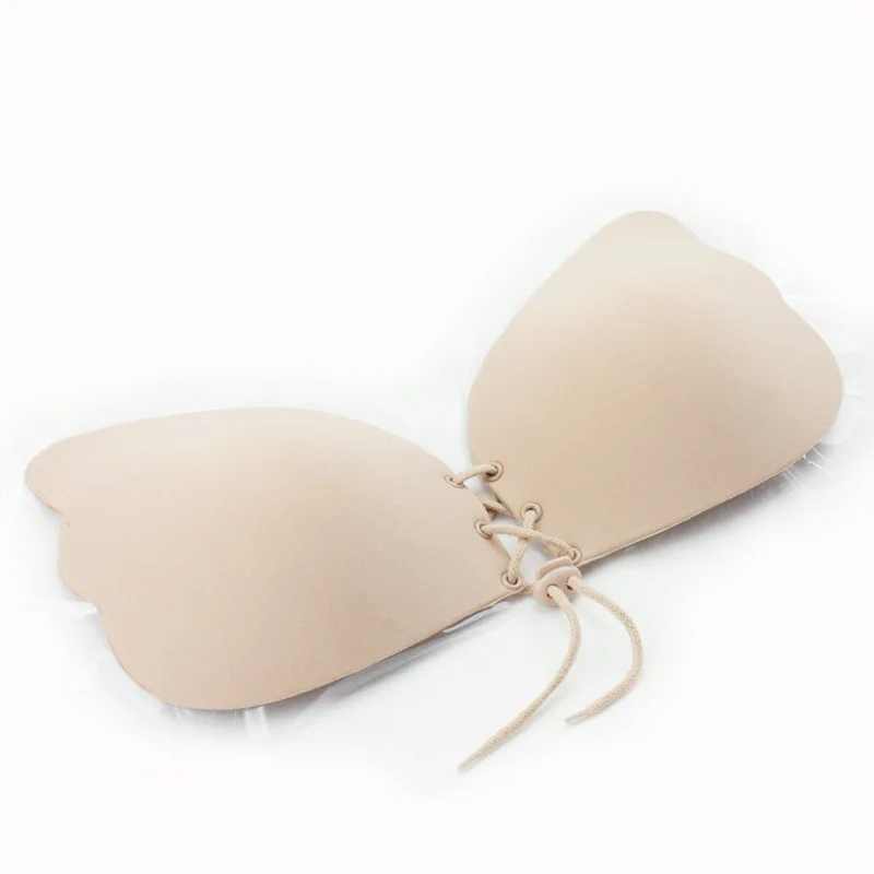 17 New Fashion Sexy Womens Strapless Binding Air Chest Paste Together To Hide The Bride Invisible Bra 8 Holes Europe hot sale 7