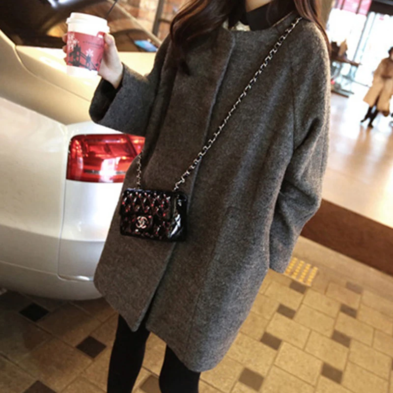 2019 Single-breasted Autumn Winter Korean Drop Shoulder Women Woolen Coat Cocoon Overcoat
2019 Single-breasted Autumn Winter Korean Drop Shoulder Women Woolen Coat Cocoon Overcoat