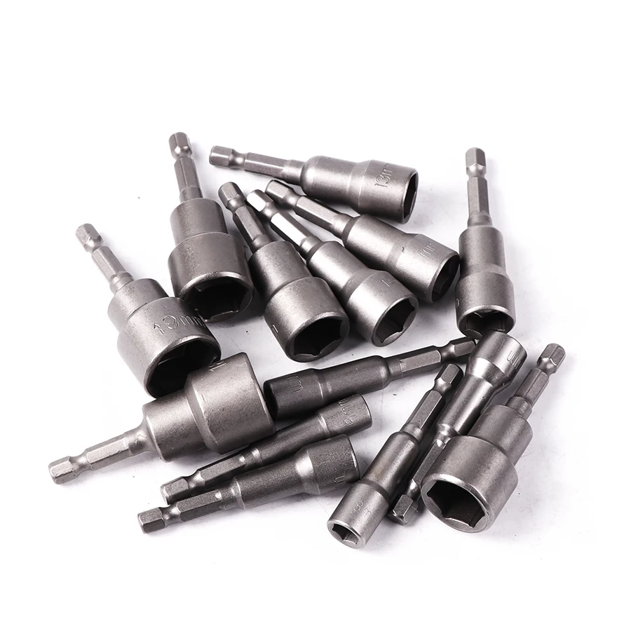 14pcs 6mm~19mm Metric Socket 1/4" Hex Shank Impact Drill Bit Adapter For Power Tools Professional Magnetic Nut Driver Set
14pcs 6mm~19mm Metric Socket 1/4" Hex Shank Impact Drill Bit Adapter For Power Tools Professional Magnetic Nut Driver Set