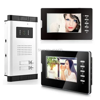2 Unit 7 inch LCD Apartments Color Video Door Phone Doorbell House Security System 700VL Camera
2 Unit 7 inch LCD Apartments Color Video Door Phone Doorbell House Security System 700VL Camera