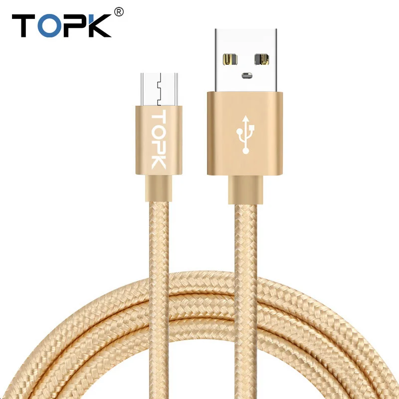 TOPK AN01 Ultra Durable Nylon Braided Wire Metal Plug Data Sync Charging Data Micro USB Cable for Samsung Xiaomi Huawei HTC
TOPK AN01 Ultra Durable Nylon Braided Wire Metal Plug Data Sync Charging Data Micro USB Cable for Samsung Xiaomi Huawei HTC