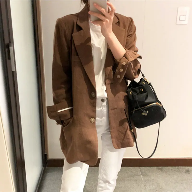 HziriP Vintage Loose All Match 2019 Summer Office Ladies Fashion OL Women Chic Simple Full Sleeves Blazer 2 Colors Large Size
HziriP Vintage Loose All Match 2019 Summer Office Ladies Fashion OL Women Chic Simple Full Sleeves Blazer 2 Colors Large Size