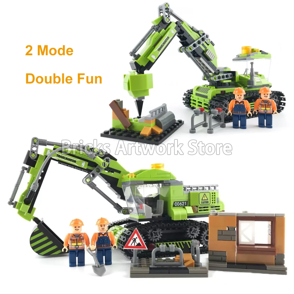482PCS WOMA C0621 City Builder 2 Mode in 1 Set Crawler-type Excavator Pick machine Compatible Model building blocks Gift
482PCS WOMA C0621 City Builder 2 Mode in 1 Set Crawler-type Excavator Pick machine Compatible Model building blocks Gift