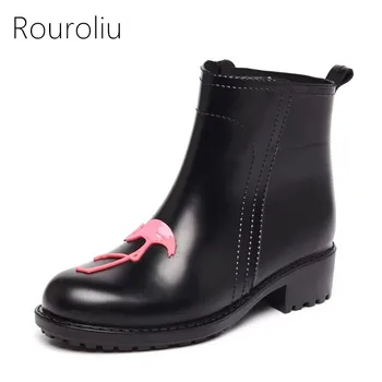 Rouroliu Women Retro Cute Ankle Rain Boots Non-Slip Waterproof Water Shoes Woman Slip-on Cartoon Rainboots Wellies RT304
Rouroliu Women Retro Cute Ankle Rain Boots Non-Slip Waterproof Water Shoes Woman Slip-on Cartoon Rainboots Wellies RT304