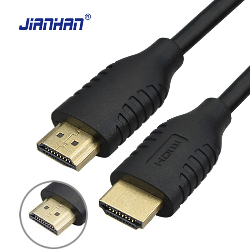 HDMI to HDMI cableJIANHAN HDMI splitter 4k 3D 1.4 60FPS Cable Adapter for HD TV Laptop PS3 Projector Computer Cable 1m 2m 5m RCA
HDMI to HDMI cableJIANHAN HDMI splitter 4k 3D 1.4 60FPS Cable Adapter for HD TV Laptop PS3 Projector Computer Cable 1m 2m 5m RCA
