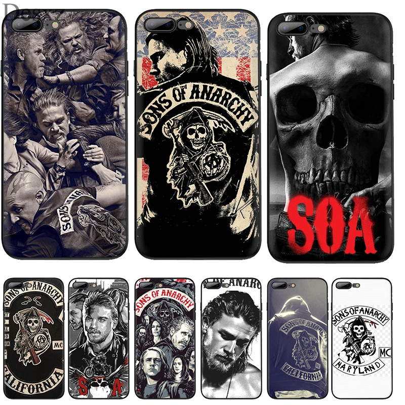Силиконовый ТПУ чехол для телефона Sons Of Anarchy iPhone 11 Pro X XS Max XR 6 6s 7 8 Plus 5 5s SE защитный
