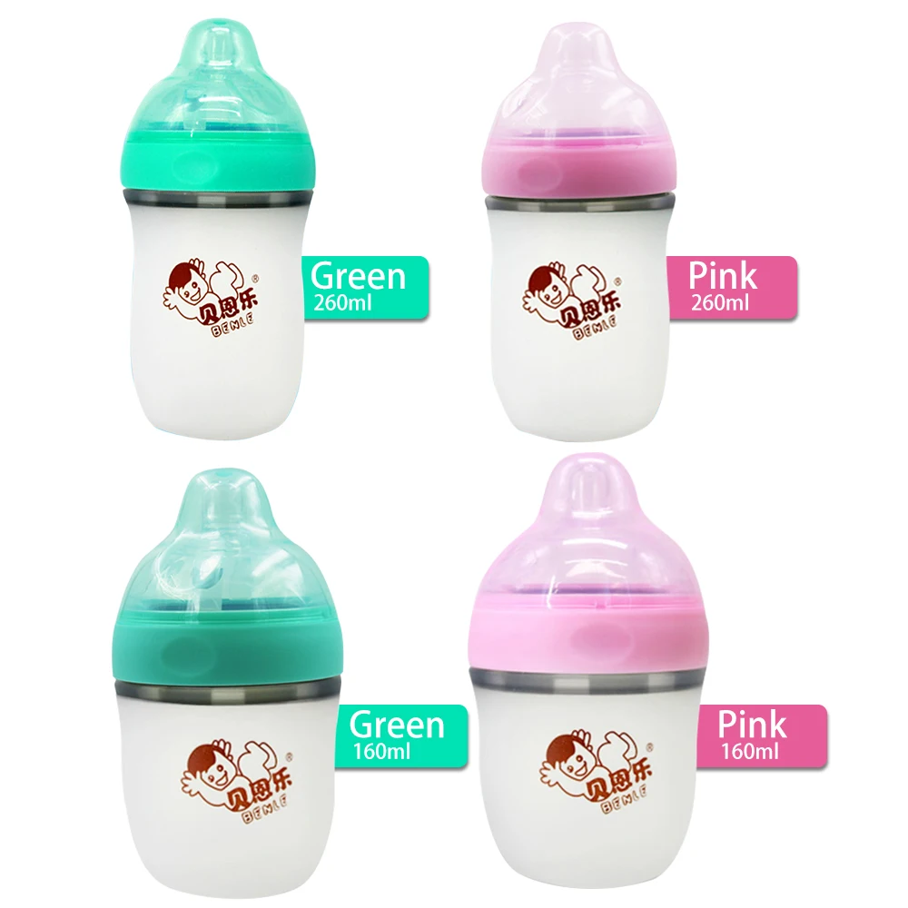 Baby Silicone Bottle 9oz/5.6oz BPA Free Anti Colic Dual Vent Wide Neck Feeding Bottle For Newborn Infant Toddler For 0-18 Month
Baby Silicone Bottle 9oz/5.6oz BPA Free Anti Colic Dual Vent Wide Neck Feeding Bottle For Newborn Infant Toddler For 0-18 Month