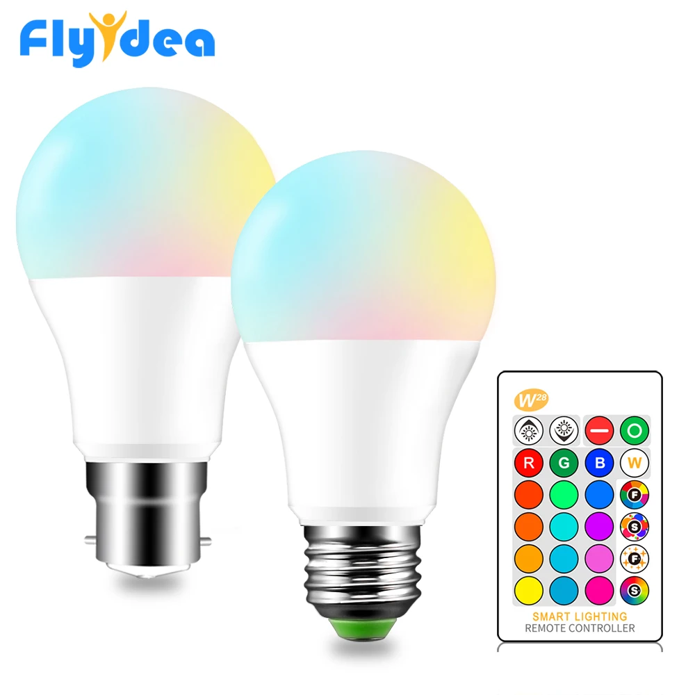 220V 110V E27 B22 LED 5/10/15W 16 Color Changing Magic Bulb Dimmable + Memory IR Remote Control Light lamp RGB + White Remote
220V 110V E27 B22 LED 5/10/15W 16 Color Changing Magic Bulb Dimmable + Memory IR Remote Control Light lamp RGB + White Remote