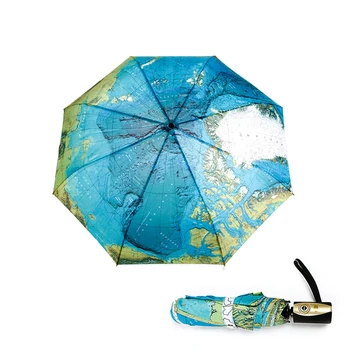 Creative World Map Pattern Automatic 3-Folding Umbrella High-quality Windproof Anti-UV Sun /Rain Umbrella
Creative World Map Pattern Automatic 3-Folding Umbrella High-quality Windproof Anti-UV Sun /Rain Umbrella