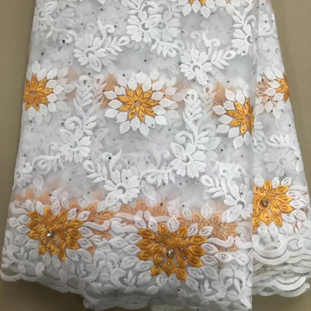 Hot Sale White French Lace Fabric With Stones Nigeria Lace Fabric High Quality African Tulle Lace Fabric For Wedding Party Dress
Hot Sale White French Lace Fabric With Stones Nigeria Lace Fabric High Quality African Tulle Lace Fabric For Wedding Party Dress