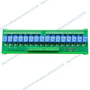 

16 channels 18V 10A Relay Module driver board output amplifier board PLC board SongLe relay module DIN rail moutnt -NPN