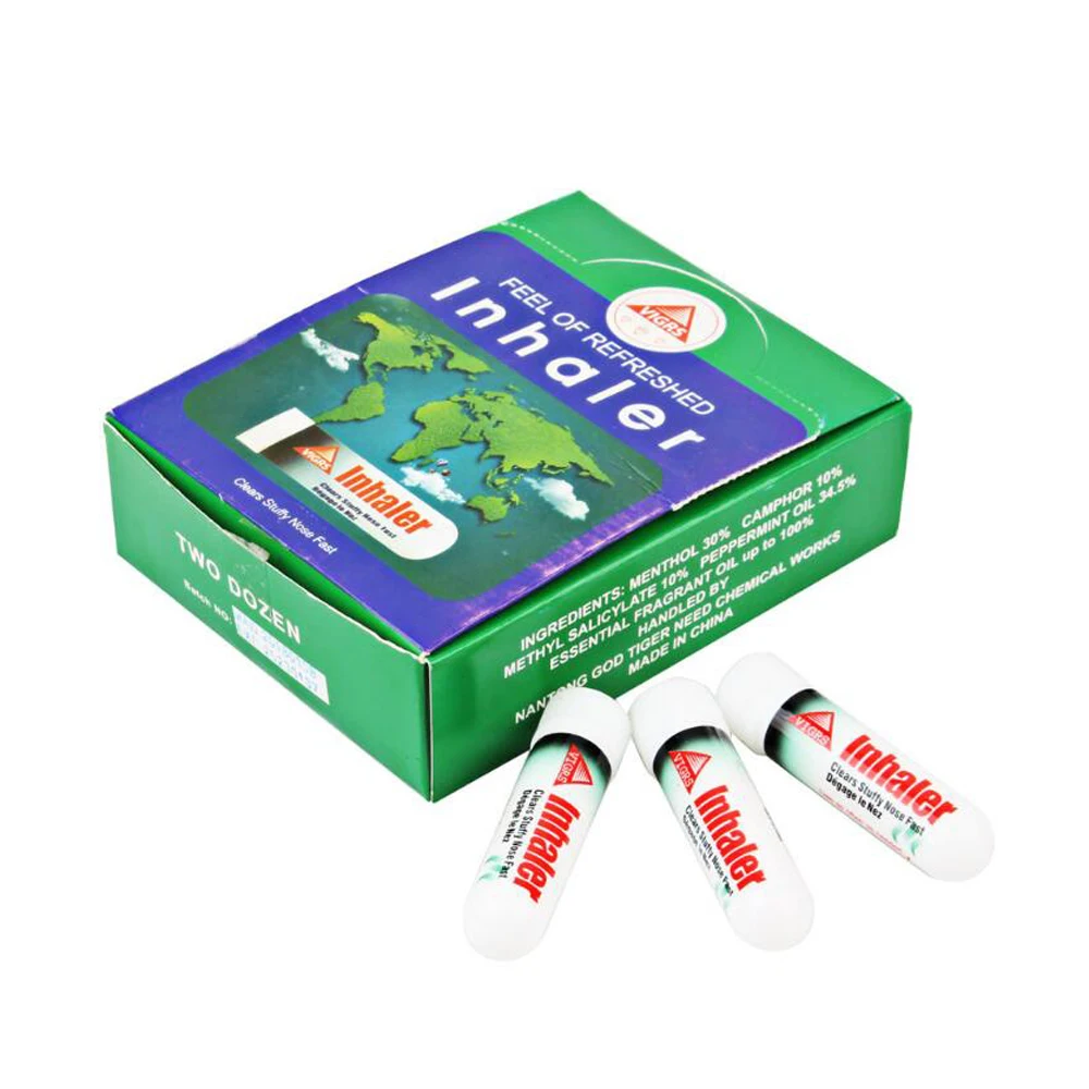 Thailand Mint Cylinder Nasal Inhaler Refresh Brain Anti Fatigue Cure Stuffy Nose Rhinitis Nasal Aspirator
Thailand Mint Cylinder Nasal Inhaler Refresh Brain Anti Fatigue Cure Stuffy Nose Rhinitis Nasal Aspirator
