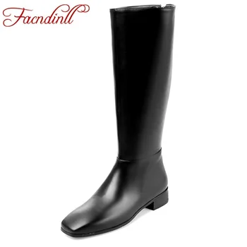 FACNDINLL women boots new 2018 autumn winter shoes genuine leather platform woman black zipper knee high boots shoes size 34-41
FACNDINLL women boots new 2018 autumn winter shoes genuine leather platform woman black zipper knee high boots shoes size 34-41