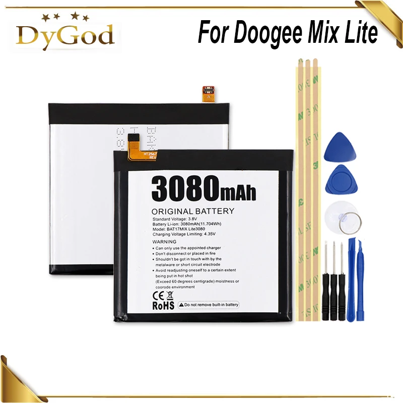 Аккумулятор DyGod 3080 мАч для Doogee Mix Lite Высококачественная деталь замены MT6737 сотовый