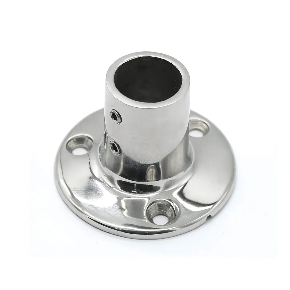 316 Stainless Steel 90 Degree Boat Deck Handrail Rail Fitting Round Base for 7/8" Tube
316 Stainless Steel 90 Degree Boat Deck Handrail Rail Fitting Round Base for 7/8" Tube