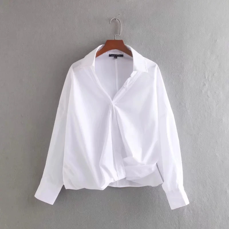 Cross Knotting Decoration Women Oversize Shirt Office Lady Leisure Bat Sleeve Blouse 2019 Summer Female Loose Tops S6020
Cross Knotting Decoration Women Oversize Shirt Office Lady Leisure Bat Sleeve Blouse 2019 Summer Female Loose Tops S6020