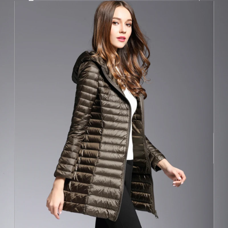 women khaki/red/purple/black/red wine color fall winter Long thin hooded down jacket lady thick coat female coats jackets gifts
women khaki/red/purple/black/red wine color fall winter Long thin hooded down jacket lady thick coat female coats jackets gifts