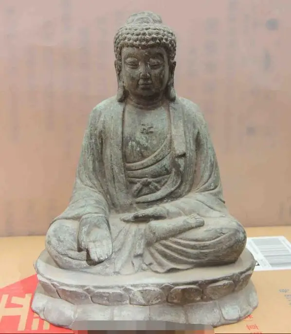 S06168 Chinese Copper Bronze Buddhism Temple Ru Lai Tathagata Amitabha Buddha Statue
