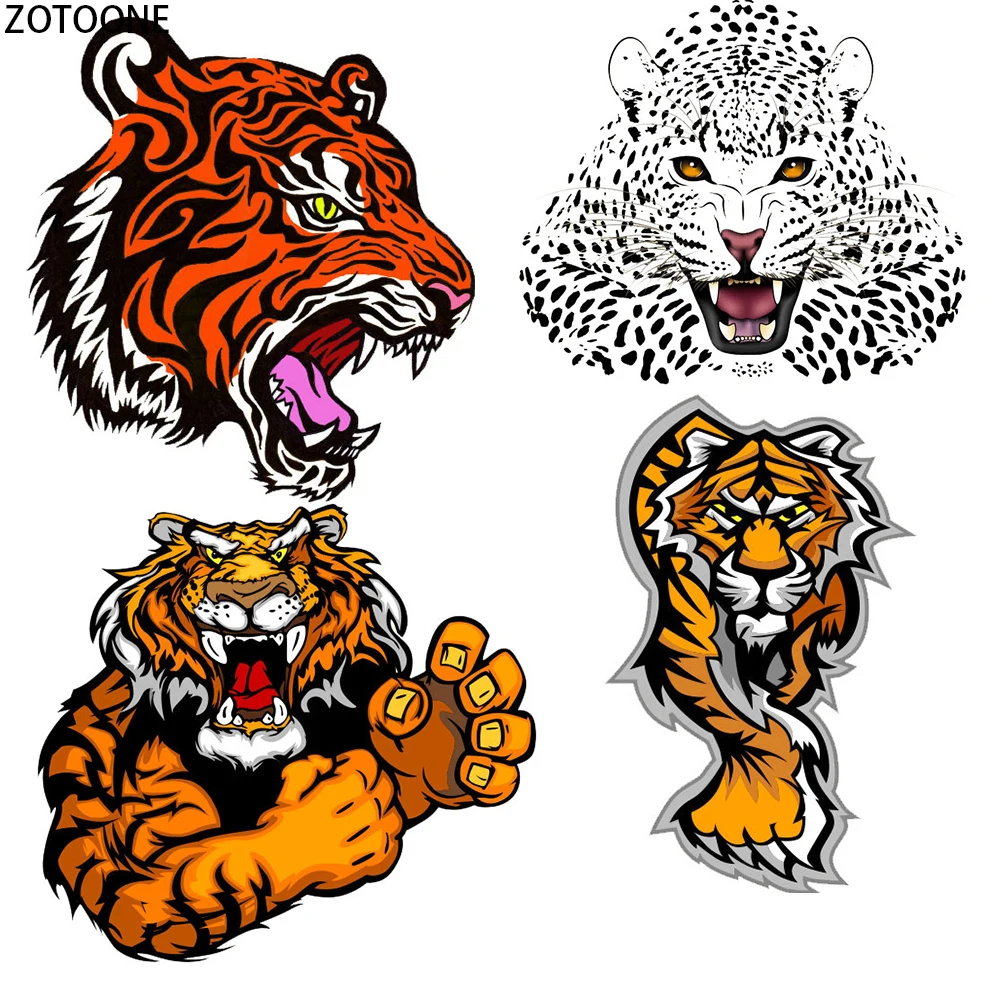 ZOTOONE Tigers Leopards Patches for Clothing DIY Applications Iron on Heat Transfer patch Appliques on Clothes Thermo Stickers E
ZOTOONE Tigers Leopards Patches for Clothing DIY Applications Iron on Heat Transfer patch Appliques on Clothes Thermo Stickers E