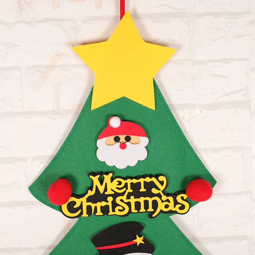 diy felt christmas tree door wall window hanging decoration