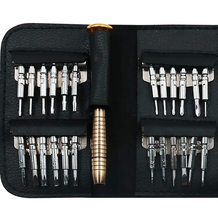 25pcs multi-function leather case manual screwdriver Batch combination set Mobile phone laptop Disassemble repair tool
25pcs multi-function leather case manual screwdriver Batch combination set Mobile phone laptop Disassemble repair tool