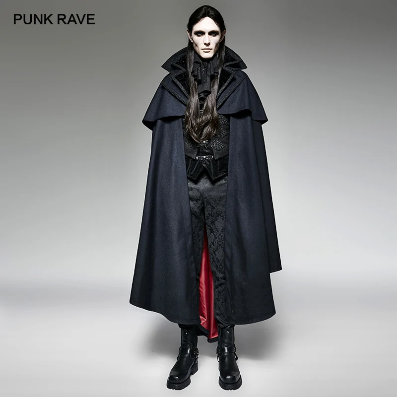 PUNK RAVE Men's Gothic Vampire Count Woven Blue Cape Coat Vampire Fashion Jacket Party Christmas Hallowmas Cosplay Men Clothing
PUNK RAVE Men's Gothic Vampire Count Woven Blue Cape Coat Vampire Fashion Jacket Party Christmas Hallowmas Cosplay Men Clothing