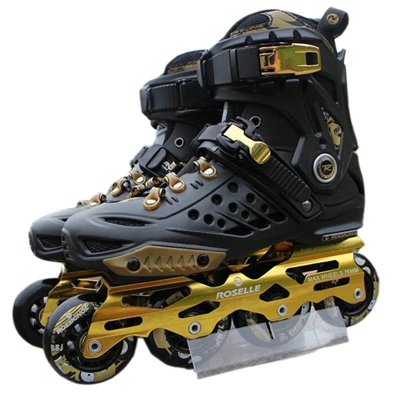 Image New Adult Professional Inline Skates Roller Skating Shoes Unisex Durable Slalom Braking FSK Hockey Patines Rollerblading