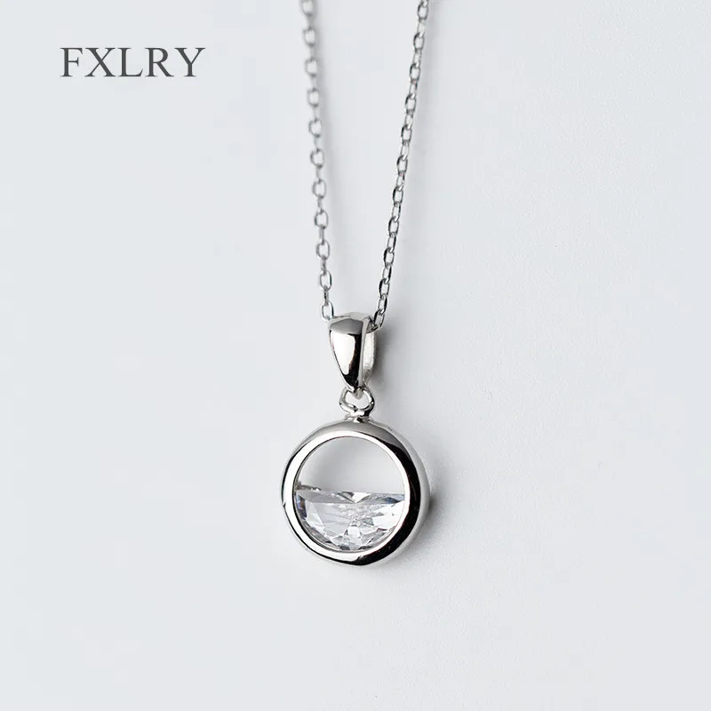 FXLRY Hot Selling S925 Sterling Silver Hollow Round Crystal Pendant Ladies' Necklace For Women JEWELRY Gift
FXLRY Hot Selling S925 Sterling Silver Hollow Round Crystal Pendant Ladies' Necklace For Women JEWELRY Gift