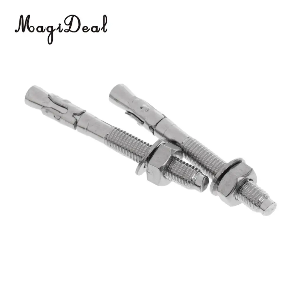MagiDeal 2pcs 25KN Rock Climbing Anchor Hanger & Expansion Bolt Nut Safety Gear Set