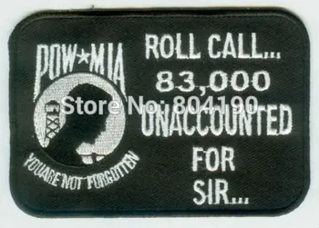 Motorcycle Jacket Vest Military Biker Vest Patch: POW MIA 83,000 Unaccounted For Sir Embroidered IRON ON Patch Military Badge
Motorcycle Jacket Vest Military Biker Vest Patch: POW MIA 83,000 Unaccounted For Sir Embroidered IRON ON Patch Military Badge
