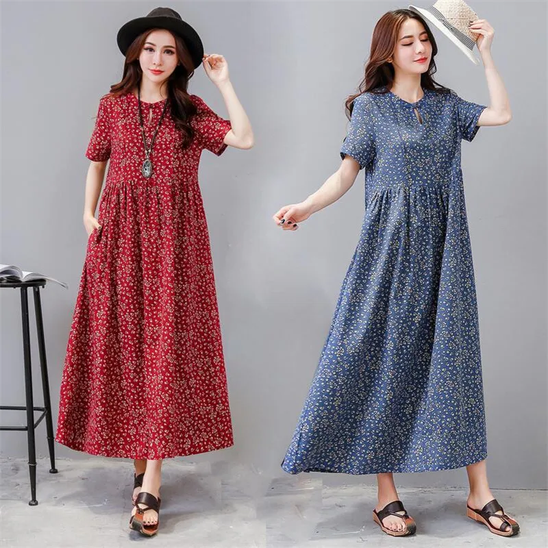 National Style Women Casual Loose Printed Dress 2019 Summer Autumn Women Hollow Out Short Sleeve O-Neck Ethnic Dress Vestidos
National Style Women Casual Loose Printed Dress 2019 Summer Autumn Women Hollow Out Short Sleeve O-Neck Ethnic Dress Vestidos