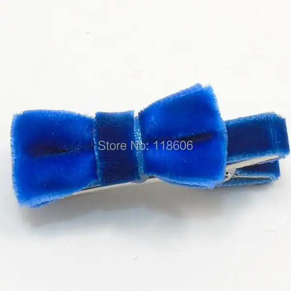 velvet hair clips - velvet hair bows1.jpg