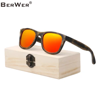 BerWer Wood Sunglasses Handmade Bamboo Sunglasses Men Wooden Sun glasses Women Polarized Oculos de sol masculino with wood case
BerWer Wood Sunglasses Handmade Bamboo Sunglasses Men Wooden Sun glasses Women Polarized Oculos de sol masculino with wood case