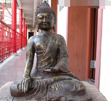 JP S1030 13 Chinese Buddhism Copper Bronze Gild Sakyamuni Tathagata Buddha Statue
JP S1030 13 Chinese Buddhism Copper Bronze Gild Sakyamuni Tathagata Buddha Statue