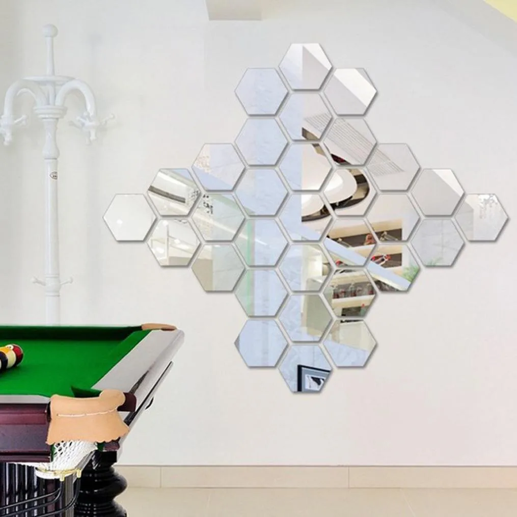 12 PCs 3D Mirror Wall Sticker Hexagon Acrylic Removable Wall Decal Home Decor Art DIY Adesivo De Parede #3$
12 PCs 3D Mirror Wall Sticker Hexagon Acrylic Removable Wall Decal Home Decor Art DIY Adesivo De Parede #3$